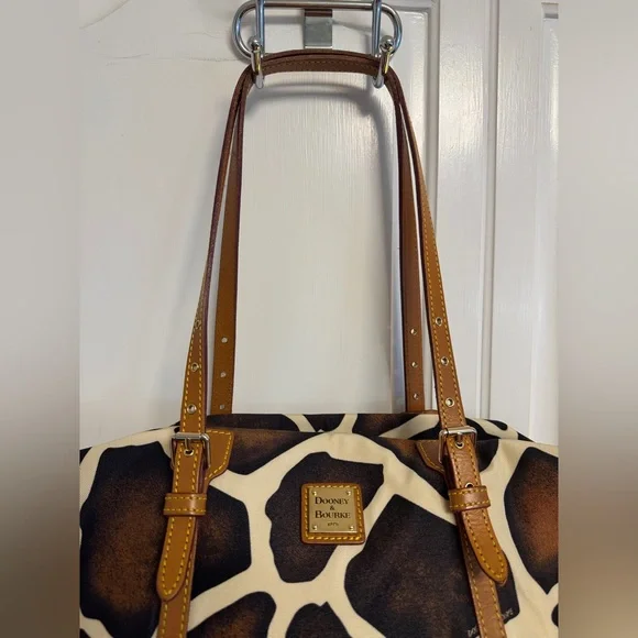 NWT DOONEY & BOURKE 🦆 RARE Vintage Giraffe Duffle Satchel Shoulder Bag - Picture 4 of 11